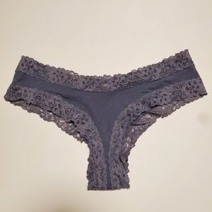 Victoria's Secret Gray Lace Trim Panties
